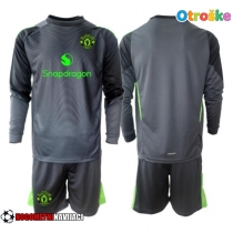 Otroške Nogometnih dresov Manchester United Vratar Gostujoči 2025-26 Dolgi rokavi (+ hlače)